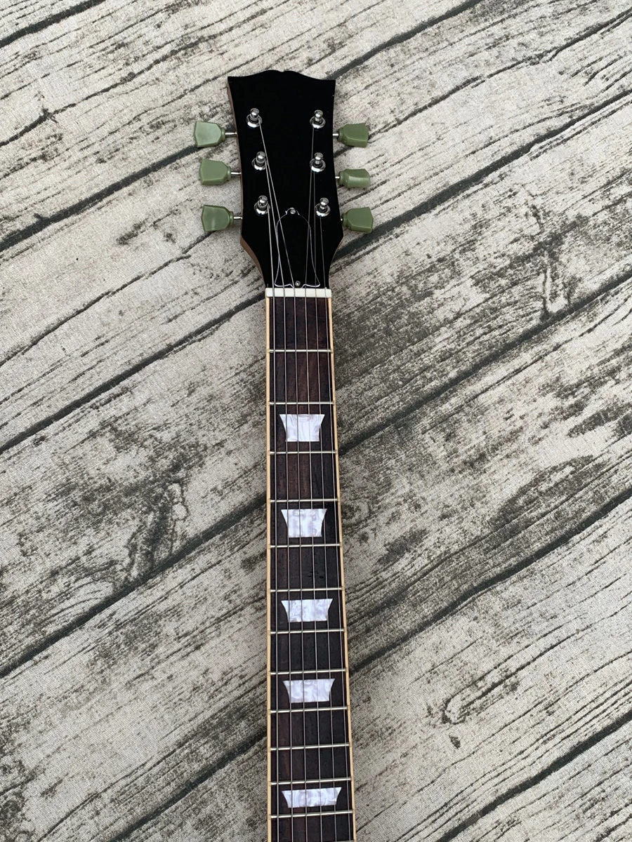 Yaşlı / Kalıntı Nitro Kaplama Elektro Gitar, Altın Üst Tek Parça Gövde ve Boyun, Frets Bağlama Görüntü  0