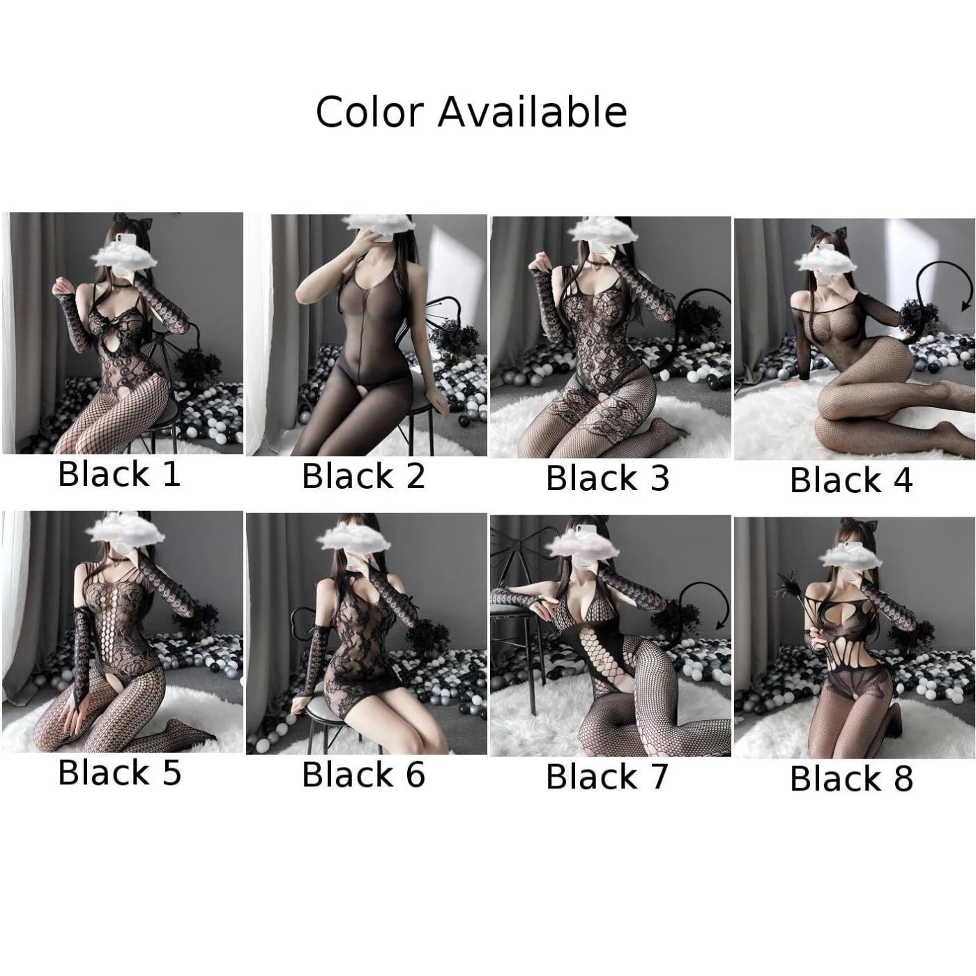 Kadın Fishnet Açık Crotch Bodystocking Seksi Iç Çamaşırı Erotik Örgü Etish Oyuncak Çorap Tayt Kostümleri Tulum Siyah Kıyafeti Görüntü  4