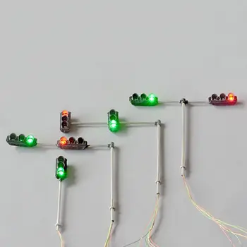 1/100 Ölçekli led ışık Şehir trafik ışığı Modeli Yapı Kum Masa Modeli Malzemeleri Minyatür Çocuk Eğitici Oyuncaklar