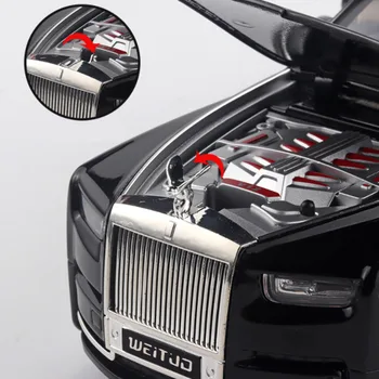 1/18 Rolls Royce Phantom Alaşım Lüks Araba Modeli Diecast & Oyuncak Araçlar Metal Araba Modeli Koleksiyonu Simülasyon ses ışık çocuklar hediye