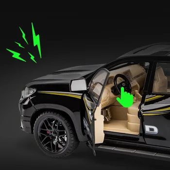1: 18 TOYOTA Land Cruiser Prado SUV Alaşım Araba Modeli Diecast Oyuncak Araç Simülasyon oyuncak arabalar Çocuklar Çocuklar İçin Noel Hediyesi F374