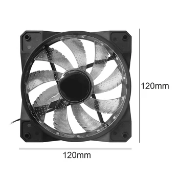 1/2/3/5/4/5/6 Adet 120mm pc bilgisayar Sessiz LED Kasa Fanı Soğutucu Soğutucu Soğutma 12CM Fan 12VDC Büyük 4Pin CPU Soğutucu