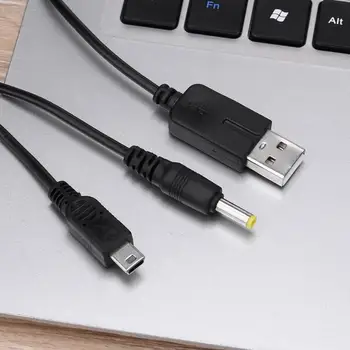1.2 m USB Bağlantı Noktası şarj kablosu SONY PSP 2000 3000 Oyun Konsolu için Yeni Şarj Güç 2 in 1 USB kablo kordonu