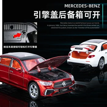 1: 24 Mercedes-Benz C260L yüksek simülasyon Diecast Metal alaşım Model araba ses ışık geri çekin koleksiyonu çocuk oyuncak hediyeler