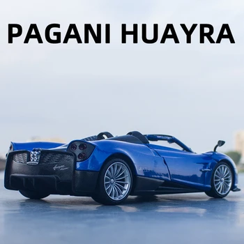 1/24 Pagani Huayra Alaşım spor Araba Modeli Diecasts Metal Simülasyon Oyuncak Araç modeli Koleksiyonu ses ve ışık çocuk hediyeleri