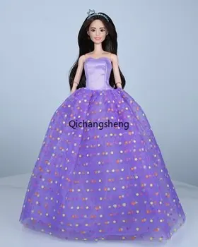 1/6 BJD Bebek Kıyafet Pullu düğün elbisesi Barbie Giysileri Barbie Giyim Parti Kıyafeti 11.5 