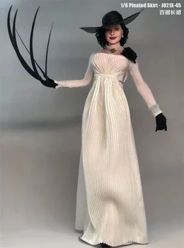 1/6 Ölçekli Kadın Giysileri Beyaz Pilili Elbise Vampir Kontes Hachishaku-sama Giysi Modeli için 12 inç Action Figure