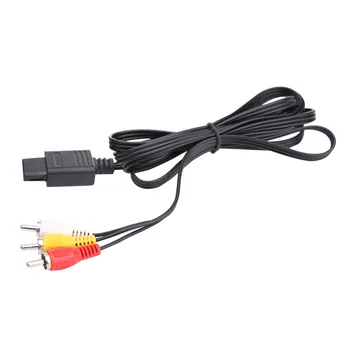 1.8 m AV Ses Video A/V TV kablo kordonu RCA Nintendo 64 için N64 GameCube NGC SNES SFC