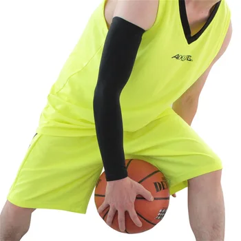 1 ADET Basketbol Kol Kol Armguards Hızlı Kuru UV Koruyucu Koşu Dirsek Desteği kol ısıtıcıları Spor Dirsek Pedi Bisiklet