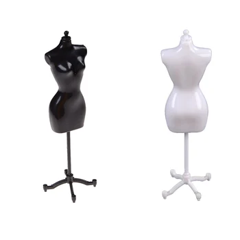 1 ADET Bebek Ekran Elbisesi Elbise Formu Elbise Manken Modeli Standı Raf Tutucu Siyah Beyaz Renk