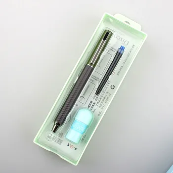 1 adet dolma kalem Metal Mürekkep Kalem Geri Çekilebilir 0.38 mm Uç Dönüştürücü Dolgu İş Kırtasiye Ofis okul malzemeleri