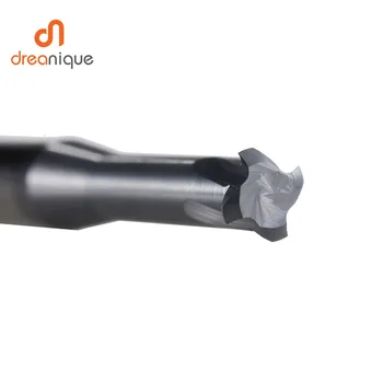 1 adet Karbür iplik end mill tek flüt diş frezeler cnc iplik freze kesicisi sıkıcı kesici değiştirin musluklar metal