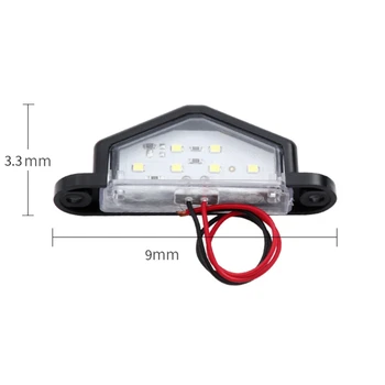 1 Adet Krom Numarası Plaka İşık 12V 24V Motosiklet LED plaka aydınlatma ışığı Römork Kamyon RV Araba Numarası Arka İşık