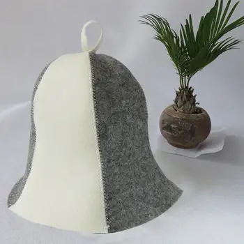 1 adet Sauna şapka Polyester kafa saç kaynağı duş için taşınabilir