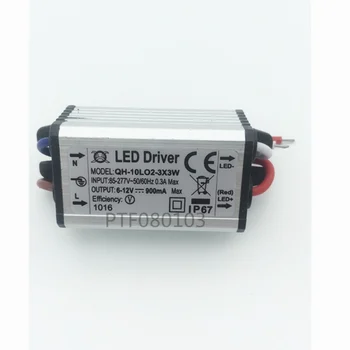 1 adet Su Geçirmez Güç Kaynağı AC 110 220 V LED Sürücü 2-3x3w 10 W 900mA için 10 w Yüksek güç led çip ışık