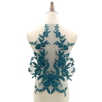 1 ADET Çiçek Dantel Kumaş İşlemeli Çiçek Aplike Aksesuarları Yama DIY Dikiş Malzemeleri düğün elbisesi Giyim kendin yap çıkartmaları