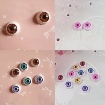 1 Pairs 12mm Bebek Gözbebekleri Yarım Yuvarlak Akrilik Gözler DIY Bebek Ayı El Sanatları 5 Renkler Plastik Bebek Göz Küresi Bebek Oyuncak Parçaları