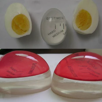 1 Renk Değiştirme Yumurta Zamanlayıcı Reçine Malzeme Mükemmel Haşlanmış Yumurta Sıcaklık Mutfak Yardımcısı Yumurta Zamanlayıcı Kırmızı zamanlayıcı araçları