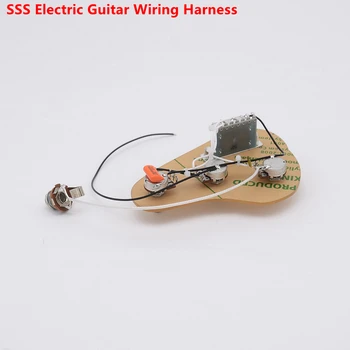 1 Takım SSS Elektro Gitar Kablo Demeti ( 3x250 K Tencere + 5-Way Anahtarı + Jack )