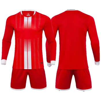 1 Takım Özel futbol forması Erkekler Erkek Futbol Giyim Seti Uzun Kollu futbol üniforması Yetişkin Kaleci Spor Takım Elbise Çocuklar Eşofman
