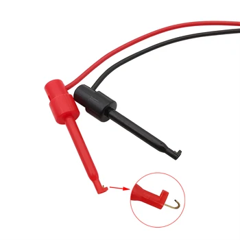 1 Çift 1M Altın Kaplama 4mm Muz Fiş Test etmek için Kanca Klipleri kablo tel Ekipman Konektörü Multimetre Kırmızı ve Siyah