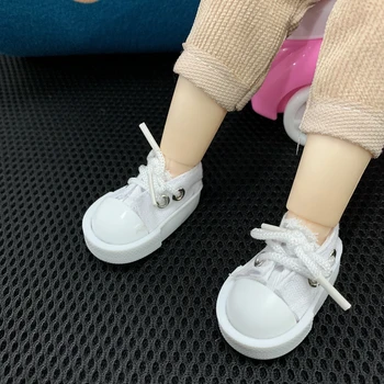 1 Çift 5cm Bebek Ayakkabı Denim Sneakers 30cm Bebek Moda Plastik ve Denim Tuval Mini Oyuncak Ayakkabı El Yapımı 1/6 Bebek