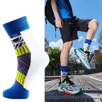 1 çift Ücretsiz kargo TAAN erkek Spor Çorap Badminton Tenis Kalın Pamuklu Çorap Tırtıklı Ter Emme
