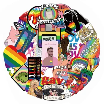 10/30/50 ADET Renk Eşcinsellik EŞCİNSEL Karikatür Çıkartmalar DIY Buzdolabı Dizüstü Bagaj Kaykay Graffiti Çıkartmaları Sticker çıkartma