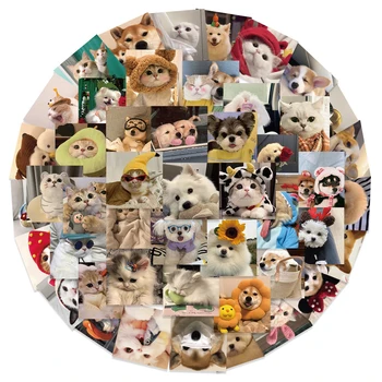 10/30/53 adet Sevimli Kawaii Hayvanlar Köpek Kedi Etiketler Çıkartmaları Dizüstü Telefon Bagaj Günlüğü Araba Gitar Dizüstü dekorasyon çıkartması Oyuncak