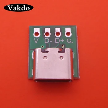 10/5/1 Adet USB 3.1 Tip C Konnektör 16 Pin Test PCB kartı Adaptörü 16P konektör soket Veri hat teli Kablo Transferi