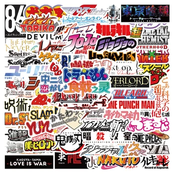 10/50 Adet Mix Anime Logolar Çıkartmalar iblis avcısı Titan Çıkartmalar Dizüstü Kaykay Su Şişesi Bagaj Graffiti Çıkartmaları