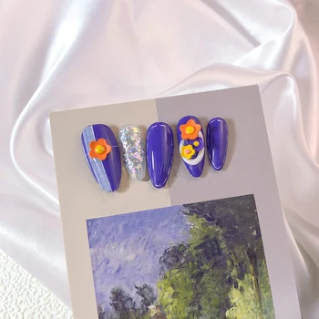10 adet 3D Flatback Reçine Çiçek Tırnak Parçaları Dekor Renkli Ayçiçeği Tırnaklar Üzerinde Basın DIY Kawaii Manikür Aksesuarları Malzemeleri