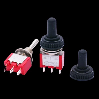 10 adet / grup Mavi Kırmızı Mini MTS-102 3-Pin SPDT ON-ON 6A 125VAC Minyatür Geçiş Anahtarları MTS-103 3-Pin ON-OFF-ON