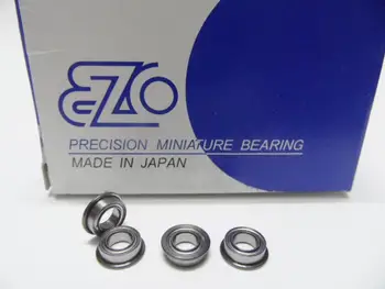 10 adet JAPONYA EZO yüksek hızlı flanşlı rulman MF74ZZ 4*7*2.5 mm LF-740ZZ F674ZZ minyatür flanşlı bilyalı rulmanlar