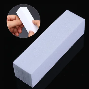10 Adet Nail Art Dosya Seti Beyaz Renk Tırnak Tamponlar Zımpara Taşlama Blok Sünger Formu Pedikür Tırnak Sanat Aracı Kiti