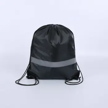 10 adet yansıtıcı ipli sırt çantası çanta spor salonu spor dize çanta Cinch çanta