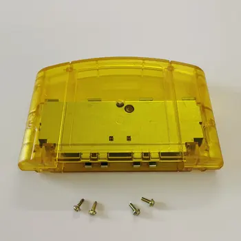 10 / adet Yedek Oyun Kartı Kabuk N64 Oyun Kartuşu Kapağı Plastik Kasa Şeffaf sarı kabuk