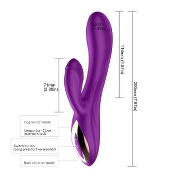 10 Hız 360 Dönen Oral Vibratör Şarj Edilebilir Çift Titreşimli G Noktası vajina masaj aleti Büyük Yapay Penis Vibratör Masturbator Kadınlar için