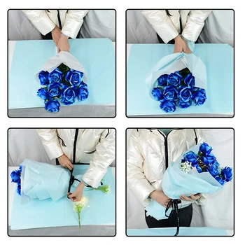 10 sheets / lot 50x70cm Hediye Paketleme Zanaat Doku Kağıt Çiçek Ambalaj kağıdı Rulo Düğün Buket Doğum Günü Ambalaj Malzemeleri