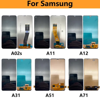 100 % Orijinal LCD Ekran Değiştirme İçin Samsung Galaxy A01 A02 A02S A11 A12 A31 A51 A71 LCD Ekran Dokunmatik Ekran Digitizer