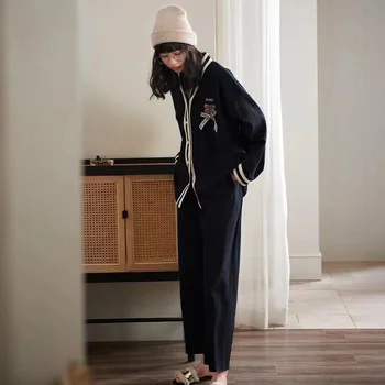 100 % Pamuklu Yumuşak Uzun Kollu 2022 Son Tarzı V Yaka Ev Giyim Pijama Kış Bahar Tarzı Pijama Fransız Kadınlar İçin
