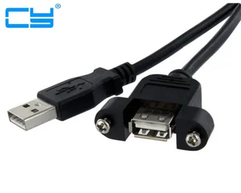 100cm 1.0 m 0.3 m 0.6 m 3.0 m 1.5 m YENİ USB 2.0 A tipi Erkek Kadın M/ F uzatma kablosu w / vidalar Kordon Paneli Dağı