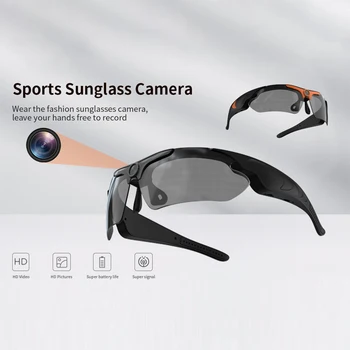 1080P Giyilebilir Gözlük Kamera Polarize Lens Açık Spor DVR Video Gözetim Kamera Güvenlik Mini Sürüş Güneş Gözlüğü Kamera
