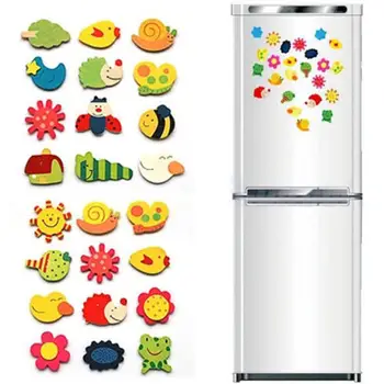 12 Adet Karikatür Buzdolabı Mıknatısı Yenilik Hayvanlar Ahşap buzdolabı mıknatısı Sevimli Komik Buzdolabı Sticker Öğrenme Eğitim için