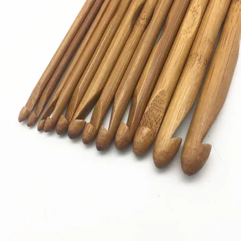 12 adet Set 3-10mm Tığ Hooks Bambu İğneler DIY Dikiş İğnesi Kolu Ev Örgü Örgü İpliği El Sanatları Ev Aletleri
