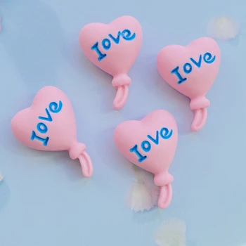 12 Adet Sevimli Karışık Mini Aşk Balon Düz Geri Reçine Cabochons Scrapbooking DIY Takı Craft Dekorasyon Aksesuarları H250