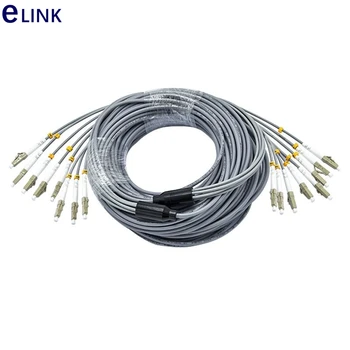 12mtr 8 çekirdekli Zırhlı fiber yama kabloları MM SC LC FC ST UPC Çok Modlu 8C fiber Zırhlı fiber optik bağlantı kablosu ELİNK ftth 12M
