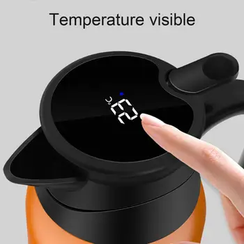 12V / 24V 1000ML Araba Elektrikli su ısıtıcısı dijital ekran Araba Elektrikli Tencere Paslanmaz Çelik Kahve su ısıtıcısı kaynar Su bardağı Seyahat İçin