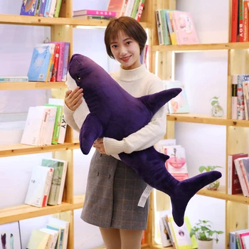 140CM Büyük Yumuşak Simülasyon Sevimli Köpekbalığı peluş oyuncaklar Kawaii Dolması Çocuk Çocuk Erkek Kız Güzel Hayvan Yastık Doğum Günü Hediyeleri için