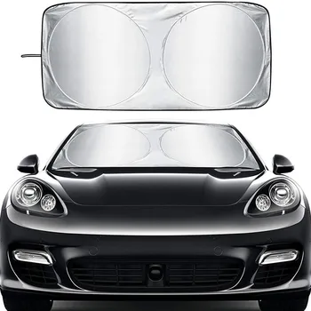 150 * 80cm araç ön camı Kapağı Güneşlik UV Koruma Kalkanı Araba Styling Katlanır Araba Pencere Güneş Gölge Cam Blok Kapak